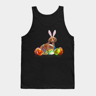 Dachshund Easter Egg Holiday Tank Top